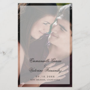 Modern Elegant Photo Budget Wedding Programme Flyer