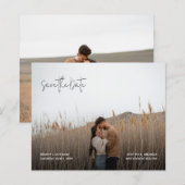 Modern Elegant Photo Budget Wedding Save the Date (Voorkant / Achterkant)