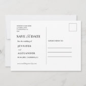 Modern Elegant Photo Calendar White Wedding Save The Date (Achterkant)