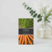 Modern Elegant Photo Carrots Nutritionist Visitekaartje (Staand voorkant)
