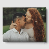 Modern Elegant Photo Collage en Name for Couples Gastenboek (Achterkant)