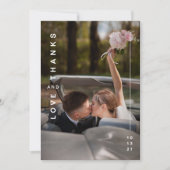 Modern Elegant Photo Collage Wedding Bedankkaart (Voorkant)