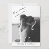 Modern Elegant Photo Elopement Party Invitation Kaart (Voorkant)