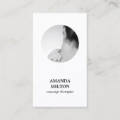 Modern Elegant Photo Massage Therapist Business Ca Visitekaartje (Voorkant)