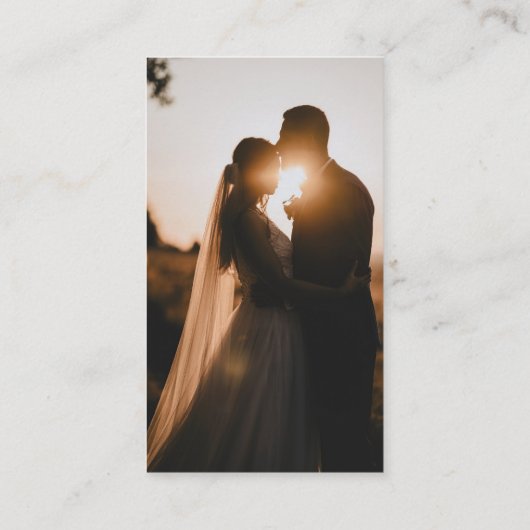 Modern Elegant Photo Online QR Code RSVP  Visitekaartje (Achterkant)