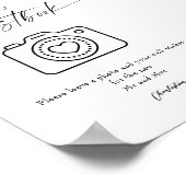 Modern Elegant Photo Polaroid Gastenboek Sign Poster (Hoek)