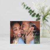 Modern Elegant Photo Save the Date Wedding Aankondigingskaart (Staand voorkant)