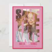 Modern Elegant Photo Save the Date Wedding Kaart (Voorkant)