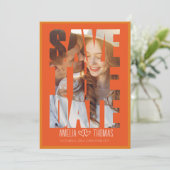 Modern Elegant Photo Save the Date Wedding Kaart (Staand voorkant)