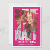 Modern Elegant Photo Save the Date Wedding Kaart (Voorkant)