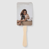 Modern Elegant Photo She Did It Grad Handwaaier (Voorkant)