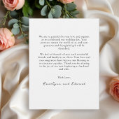 Modern Elegant Photo Wedding Bedankkaart