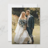 Modern Elegant Photo Wedding Bedankkaart (Voorkant)