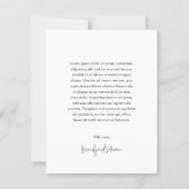 Modern Elegant Photo Wedding Bedankkaart (Achterkant)