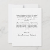 Modern Elegant Photo Wedding Bedankkaart (Achterkant)