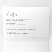 Modern Elegant Photo Wedding Drieluik Uitnodiging (Binnenzijde eerst)