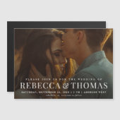 Modern Elegant Photo Wedding Invitation (Voorkant / Achterkant)