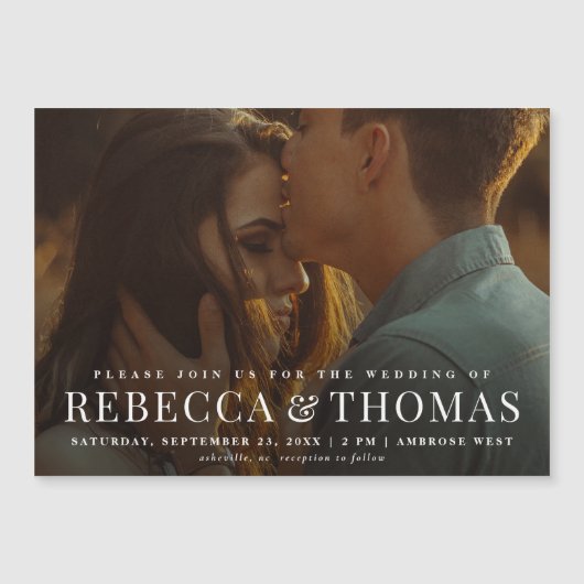 Modern Elegant Photo Wedding Invitation (Voorkant)