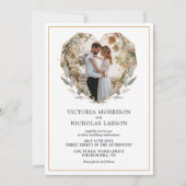 Modern Elegant Photo Wedding Invitation Kaart (Voorkant)