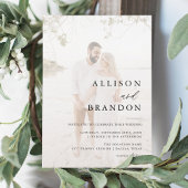Modern Elegant Photo Wedding Invitation Kaart