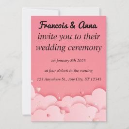 Modern Elegant Photo Wedding Invitation Kaart