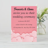 Modern Elegant Photo Wedding Invitation Kaart (Staand voorkant)