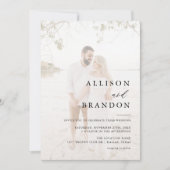 Modern Elegant Photo Wedding Invitation Kaart (Voorkant)