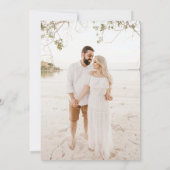 Modern Elegant Photo Wedding Invitation Kaart (Achterkant)