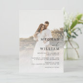 Modern Elegant Photo Wedding Kaart (Staand voorkant)