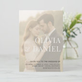 Modern Elegant Photo Wedding Kaart (Staand voorkant)