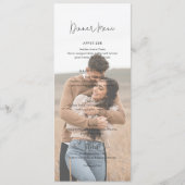 Modern Elegant Photo Wedding Menu (Voorkant)