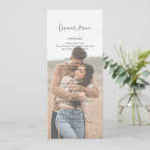 Modern Elegant Photo Wedding Menu (Staand voorkant)
