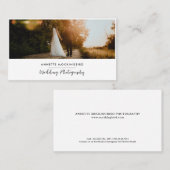 Modern Elegant  Photo Wedding Photography Visitekaartje (Voorkant / Achterkant)