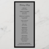 Modern Elegant Photo Wedding Programmakaart (Achterkant)