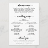 Modern Elegant Photo Wedding Programmakaart (Achterkant)