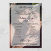 Modern Elegant Photo Wedding Programmakaart (Achterkant)