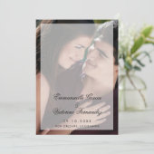 Modern Elegant Photo Wedding Programmakaart (Staand voorkant)