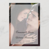 Modern Elegant Photo Wedding Programmakaart (Voorkant)