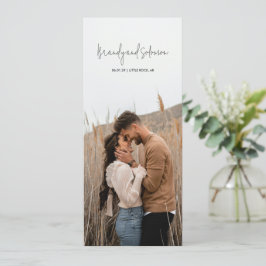 Modern Elegant Photo Wedding Programmakaart