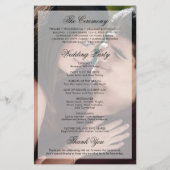 Modern Elegant Photo Wedding Programme (Achterkant)