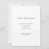 Modern Elegant Photo Wedding Save the Date (Achterkant)