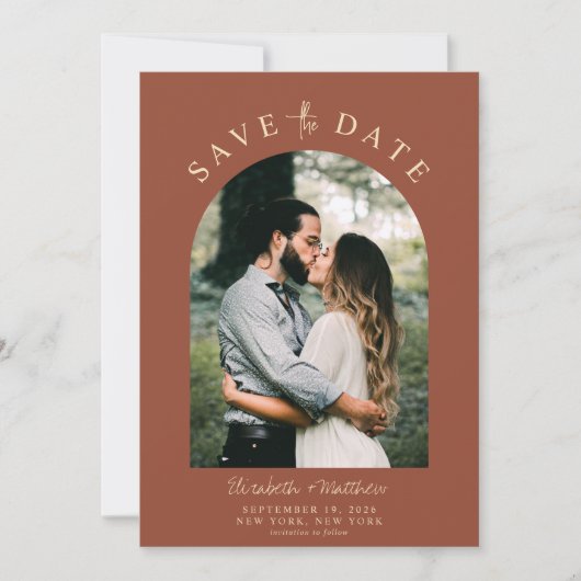 Modern Elegant Photo Wedding Save the Date (Voorkant)
