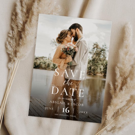 Modern Elegant Photo Wedding Save the Date
