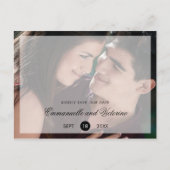 Modern Elegant Photo Wedding Save the Date Aankondigingskaart (Voorkant)