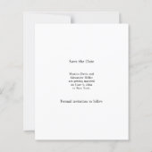 Modern elegant photo wedding Save the Date card (Achterkant)