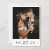 Modern Elegant Photo Wedding Save the Date Kaart (Voorkant)