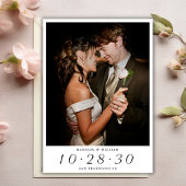 Modern Elegant Photo Wedding Save the Date Kaart