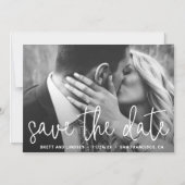 Modern Elegant Photo Wedding Save the Date Magnetische Uitnodiging (Voorkant)