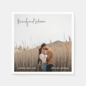 Modern Elegant Photo Wedding Servet (Voorkant)