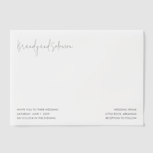 Modern Elegant Photo Wedding Vellum Uitnodigingen (Voorkant)